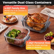 6-in-1 Portable Glass Air Fryer product image
