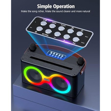 Karaoke Machine, Portable Bluetooth Speaker with 2 Wireless Microphones product image