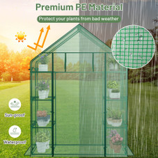 Portable Outdoor Mini Walk-in 4-Tier Greenhouse product image