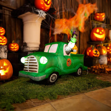 7.5 Ft Long Halloween Inflatable Ghost Car with LED Lights product image