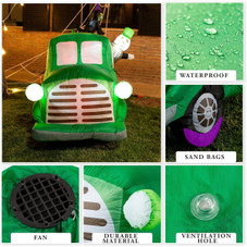 7.5 Ft Long Halloween Inflatable Ghost Car with LED Lights product image