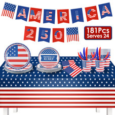 4th of July Party Supplies (181 Pieces) product image