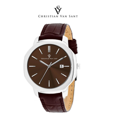 Christian Van Sant Men's Octavius Slim Brown Dial Watch product image