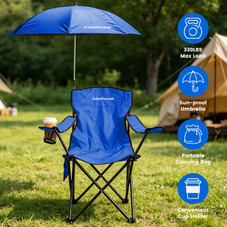 Portable Camping Chair with Sun Umbrella product image