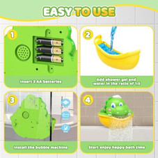 Light-Up Dinosaur Bath Bubble Machine product image