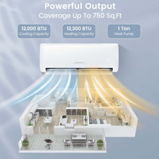 12,000 BTU Mini Split Air Conditioner with Heat Pump  product image