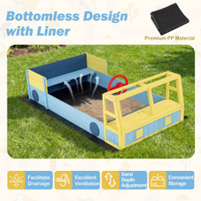Kids' Wooden Themed Sandbox product image