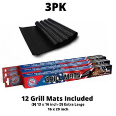 Heavy-Duty Non-Stick Cooking/BBQ Mat for Grilling and Baking (3-Pack) product image