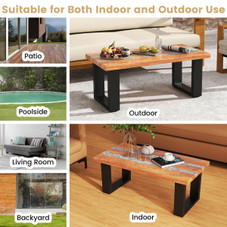 Natural  Teak Wood  Patio Table product image