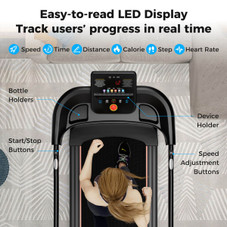 2.5 HP  Walking Treadmill with  Long Handrails product image