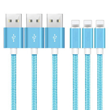 10-Foot Braided MFi Lightning Cables for Apple® Devices (3-Pack) product image