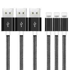 10-Foot Braided MFi Lightning Cables for Apple® Devices (3-Pack) product image