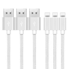 10-Foot Braided MFi Lightning Cables for Apple® Devices (3-Pack) product image