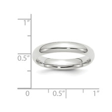 Unisex 14K White Gold 4mm Comfort Fit Wedding Band Ring product image