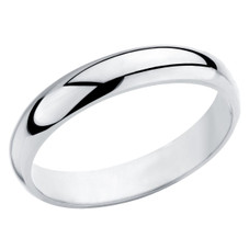 Unisex 14K White Gold 4mm Comfort Fit Wedding Band Ring product image