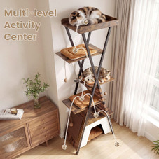 Wooden Multi-level Cat Tower product image