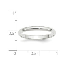 Ladies 14K White Gold 3mm Wedding Band Ring product image
