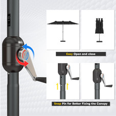 Double-Sided Solar Patio Umbrella product image