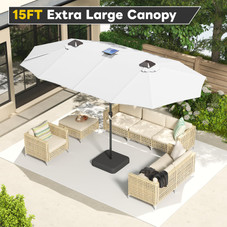 Double-Sided Solar Patio Umbrella product image