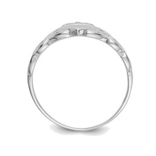Men's Claddagh Ring in 14K White Gold product image