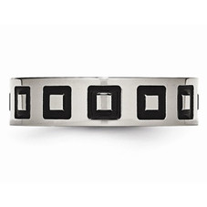 Men's 6mm Enameled Stainless Steel Comfort Fit Wedding Band Ring product image