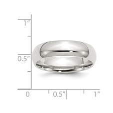 Unisex Sterling Silver 6mm Comfort Fit Wedding Band Ring product image