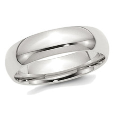 Unisex Sterling Silver 6mm Comfort Fit Wedding Band Ring product image