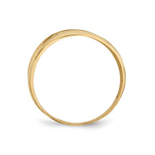 14K Gold Polished Diamond-Cut Four Ridge Fashion Dome Ring product image