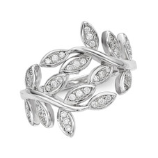 Vine Leaves Synthetic Cubic Zirconia (CZ) Ring in Sterling Silver product image