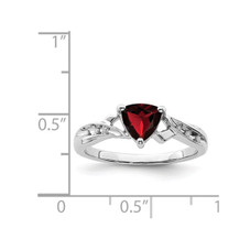 3/5 Carat (ctw) Trillion-Cut Garnet Ring in Sterling Silver product image
