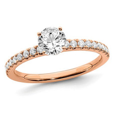 1/2 Carat Lab Grown Diamond Engagement Ring in 14K Rose Pink Gold product image