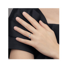 2/5 Carat (ctw) Light Aquamarine Heart Ring in 14K White Gold product image