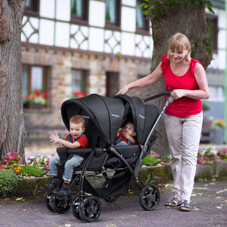 Foldable Twin Baby Double Stroller with Adjustable Backrest product image