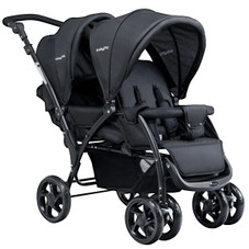 Foldable Twin Baby Double Stroller with Adjustable Backrest product image