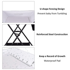 Infant Changing Table with Side Basket and Bottom Shelf product image