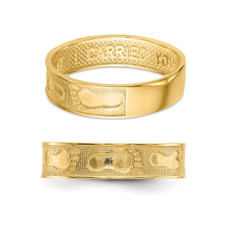 Footprints in the Sand Band Ring in 14K Yellow Gold product image