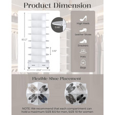 8 Tier Rotating Shoe Rack  product image