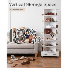 8 Tier Rotating Shoe Rack  product image