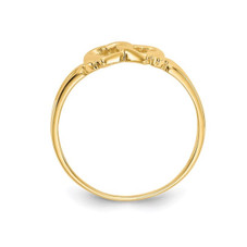14K Yellow Gold High Polished Heart Promise Ring product image
