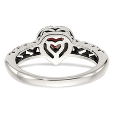 5mm Garnet Ring in Sterling Silver with 14K Gold Accents product image