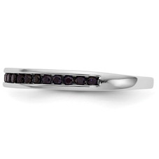 1/2 Carat Dark Blue Sapphire Wedding Band in 14K White Gold  (Size 7) product image