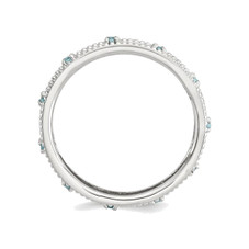 1/8 Carat (ctw) Aquamarine Band Ring in Sterling Silver product image