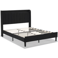 Upholstered Platform Queen Bed Frame with Headboard product image