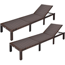 Outdoor Rattan Chaise Lounge (1- or 2-Pack) product image