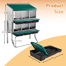 6 Compartment Metal Nesting Box product image