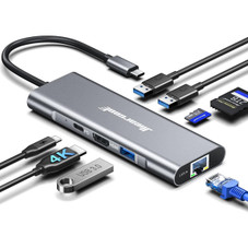 Hiearcool USB C Hub Ethernet 8-in-1 Adapter  product image