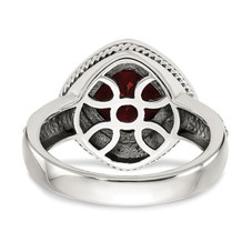 8mm Garnet Ring  in  Sterling Silver with 14K Gold Accents product image