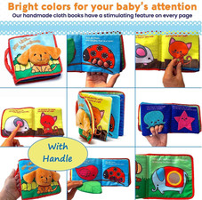 Soft Baby Cloth Book with Touch & Feel Crinkle (2-Pack) product image