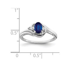 2/5 Carat (ctw) Natural Sapphire Ring in Sterling Silver product image