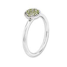 Ladies Natural Peridot Ring 1/5 Carat (ctw) in Sterling Silver product image